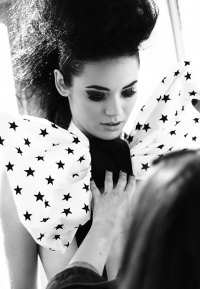 Chris Conway photographing model Nicola Wainwright, with styling by Alice Vandy, make-up by Amy Naughalty and hair styling by Lyndy Ewings