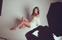 Nicole Pogmore being photographed by Rowan While - Shot by Dewa Ariadi